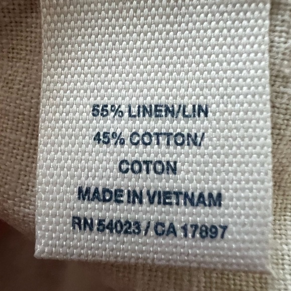 Old Navy Ivory Linen Blend Double-Breasted Tie Belt Jacket Small – Trench Style - Picture 5 of 14